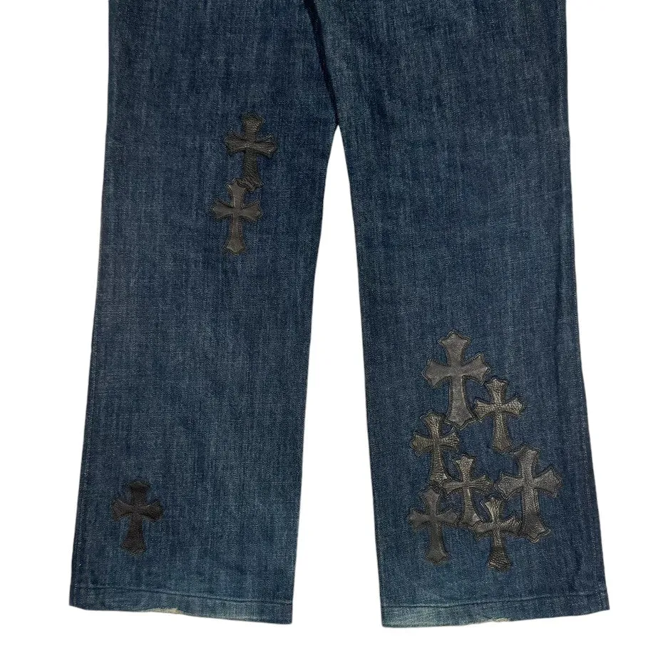 1/1 Cross Patch Jeans Fleur Knee Denim