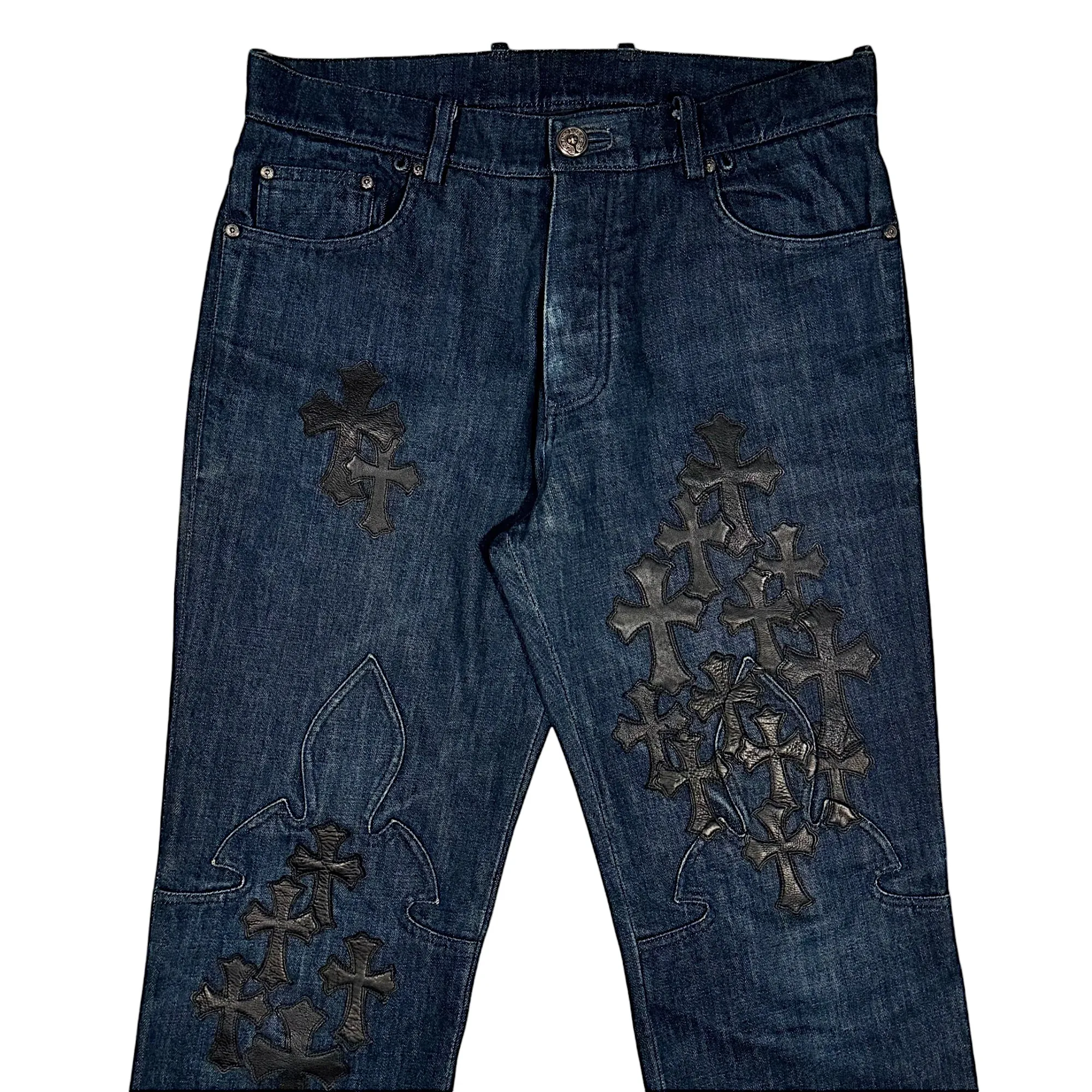 1/1 Cross Patch Jeans Fleur Knee Denim