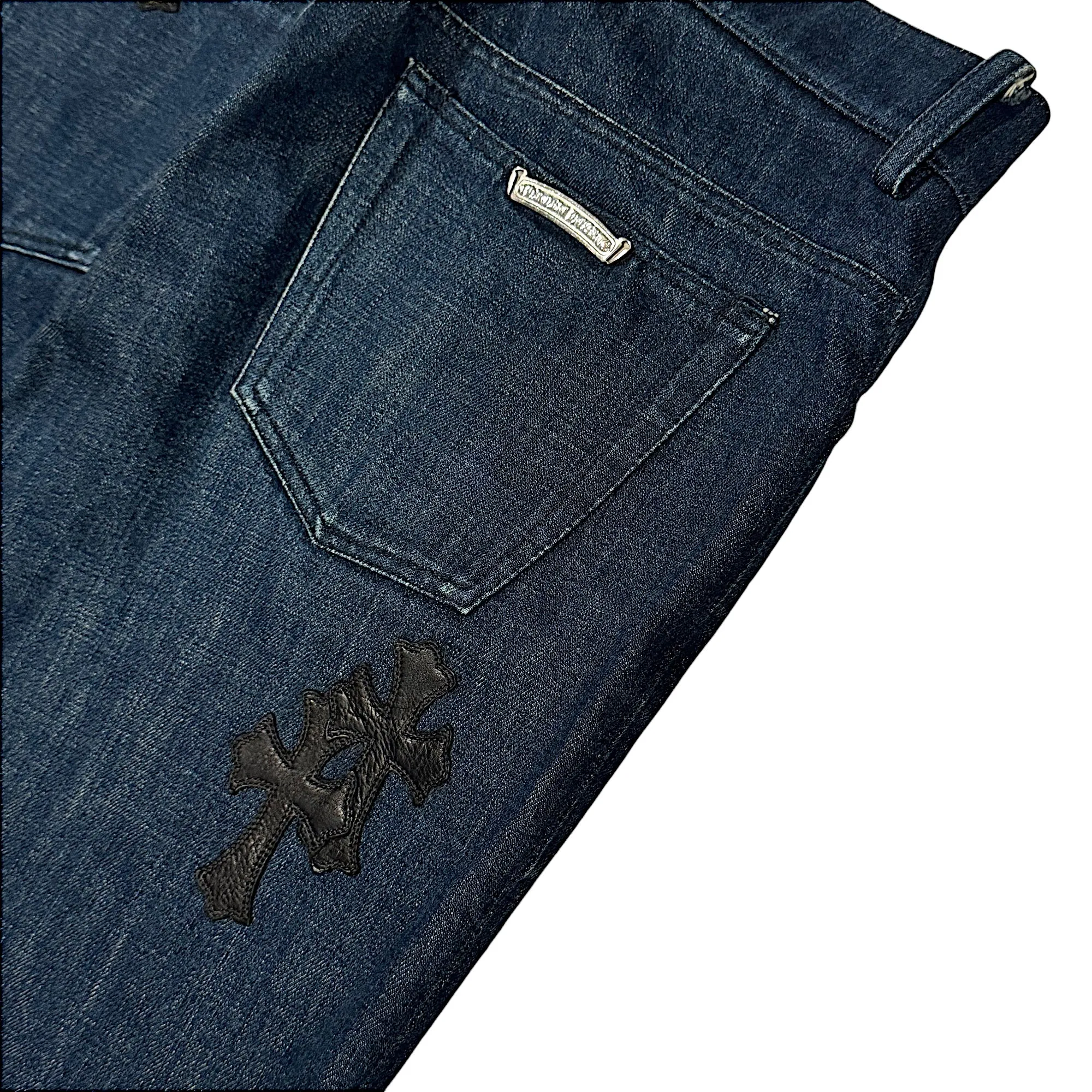 1/1 Cross Patch Jeans Fleur Knee Denim