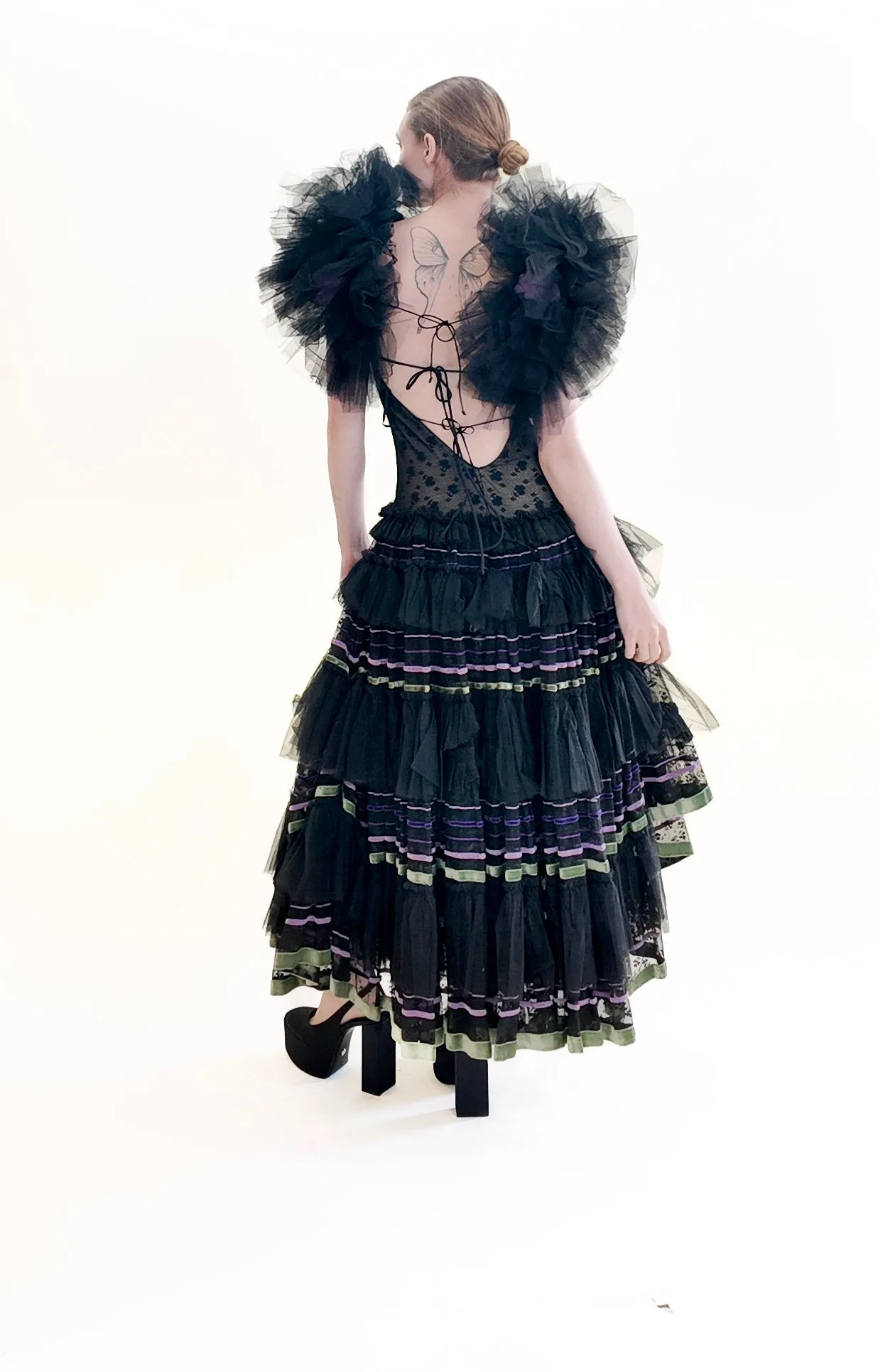 1977 Flamenco Style Corseted Dress worn by Monique Van Vooren