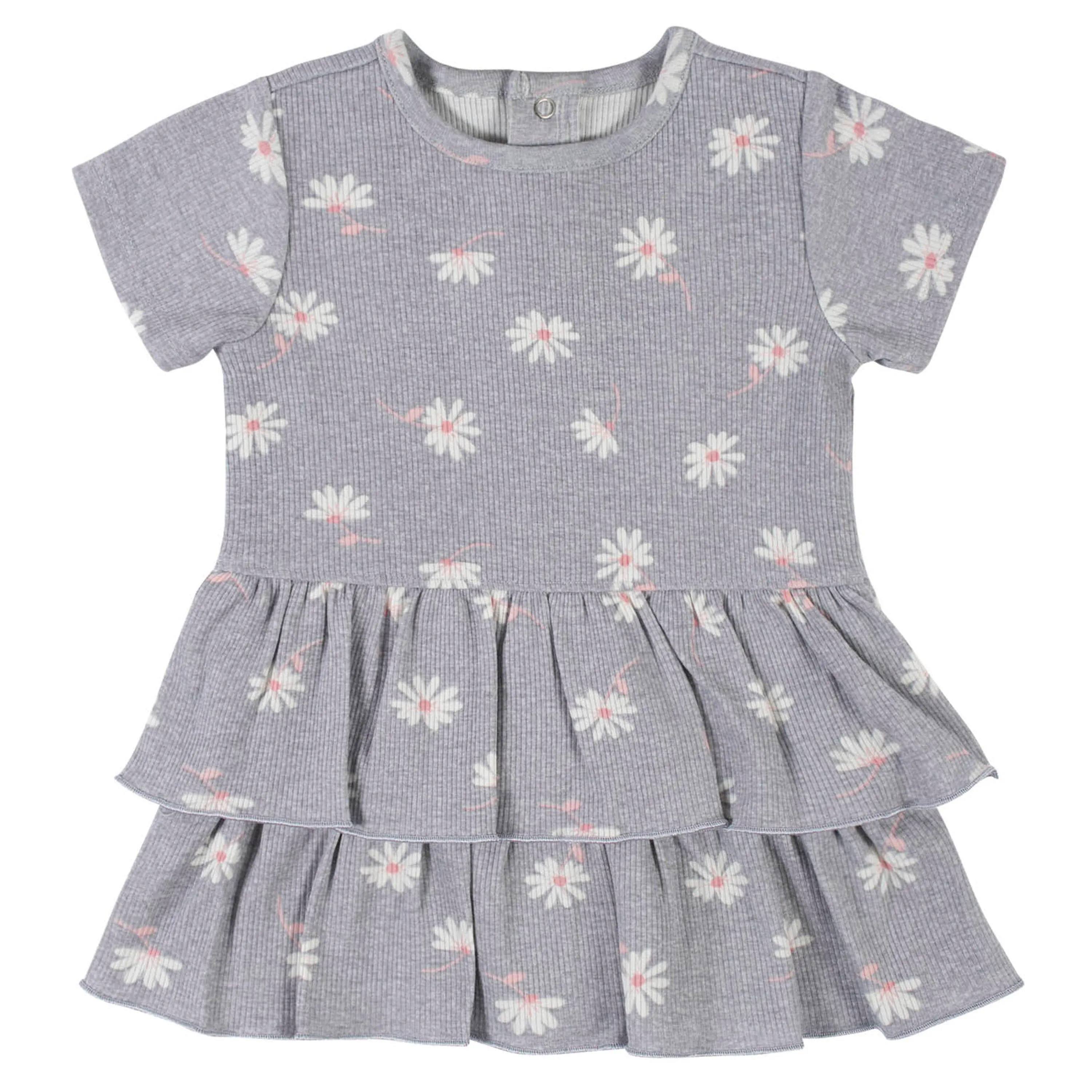 2-Piece Baby Girls Daisy Dress & Diaper Cover