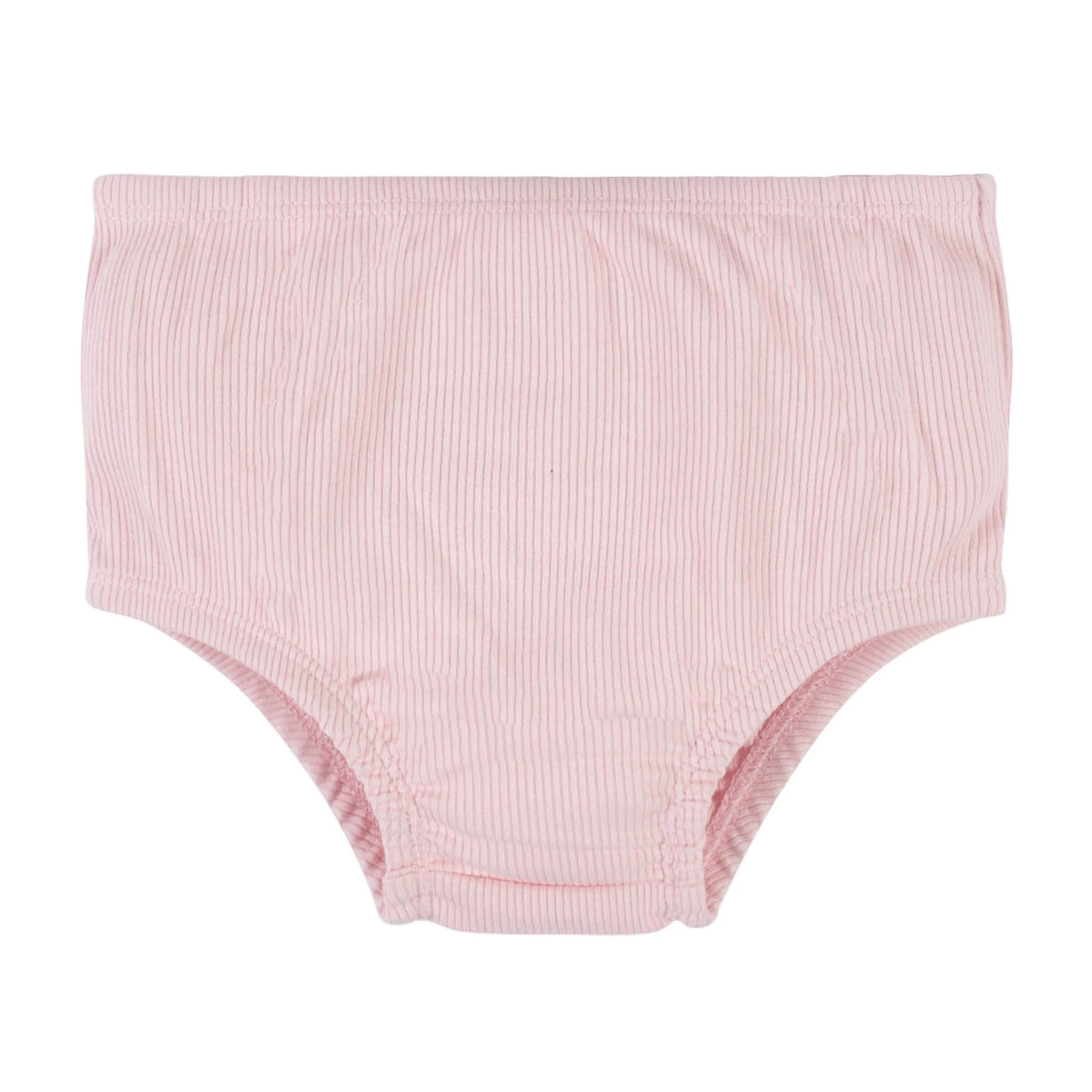 2-Piece Baby Girls Pink Dress & Diaper Cover