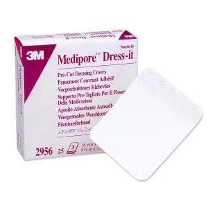 3M™ Medipore Cloth Dressing Retention Tape, 5-7/8 x 5-7/8 Inch, White, 1 Each