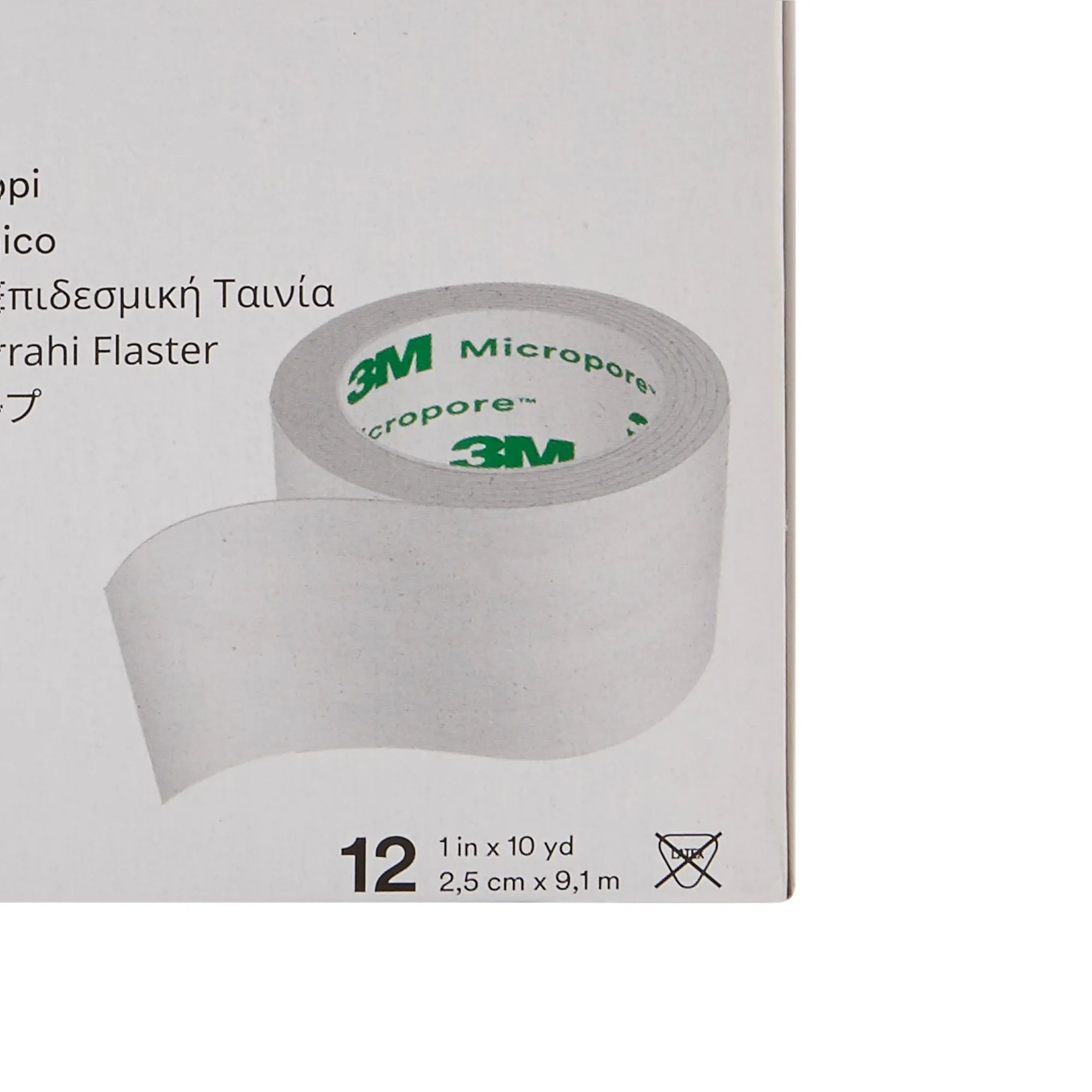 3M™ Micropore™ Paper Medical Tape, 1 Inch x 10 Yard, White, 1 Box of 12