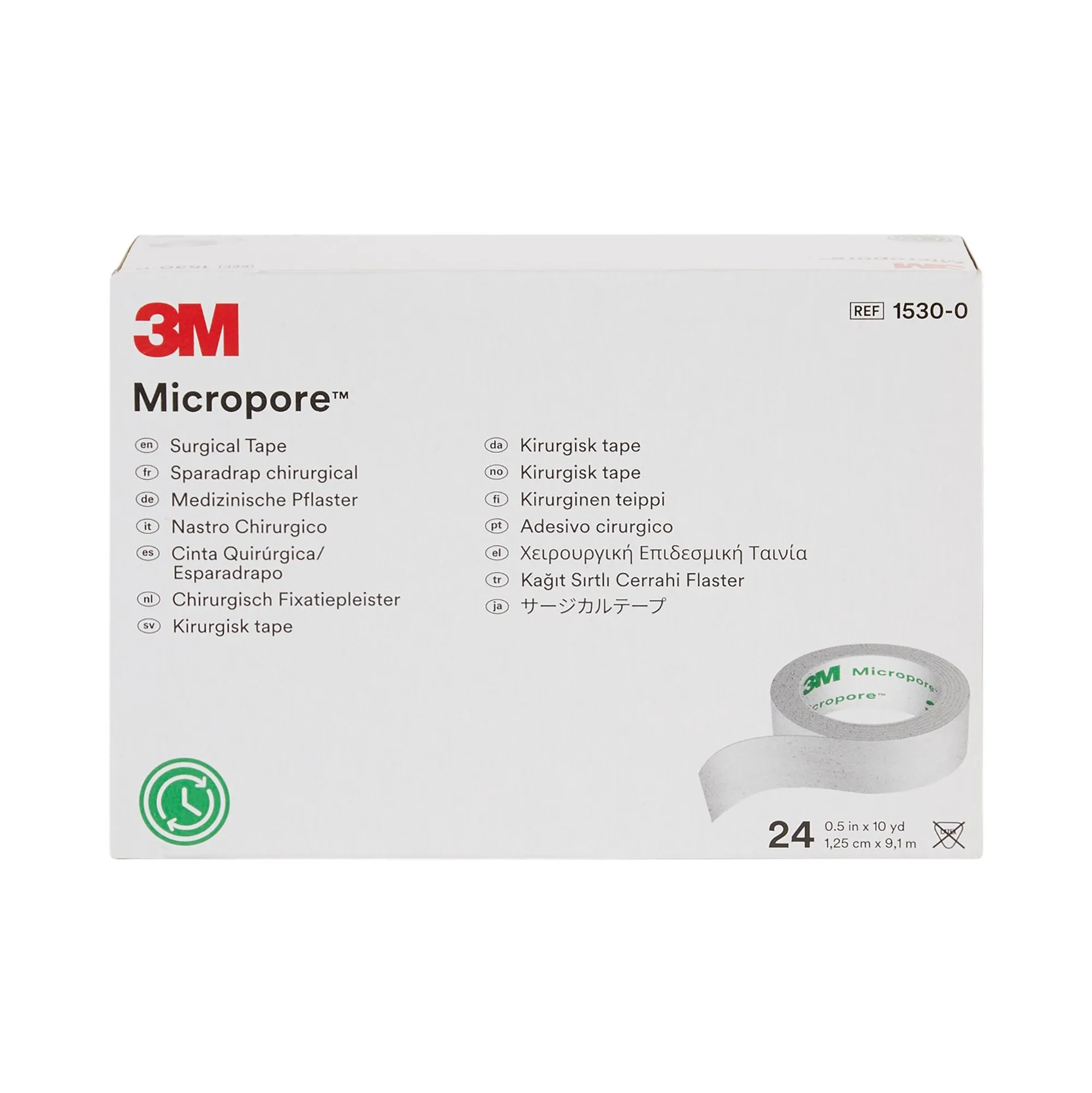 3M™ Micropore™ Paper Medical Tape, 1/2 Inch x 10 Yard, White, 1 Case of 240