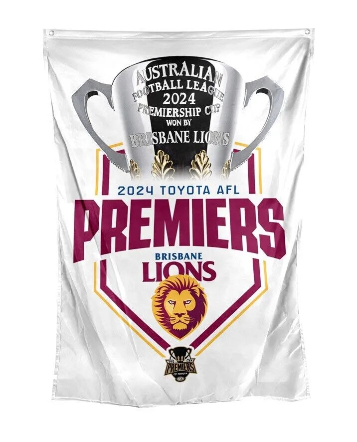 AFL 2024 PREMIERS WALL CAPE FLAG - BRISBANE LIONS - ETA OCT 2024 - PH1