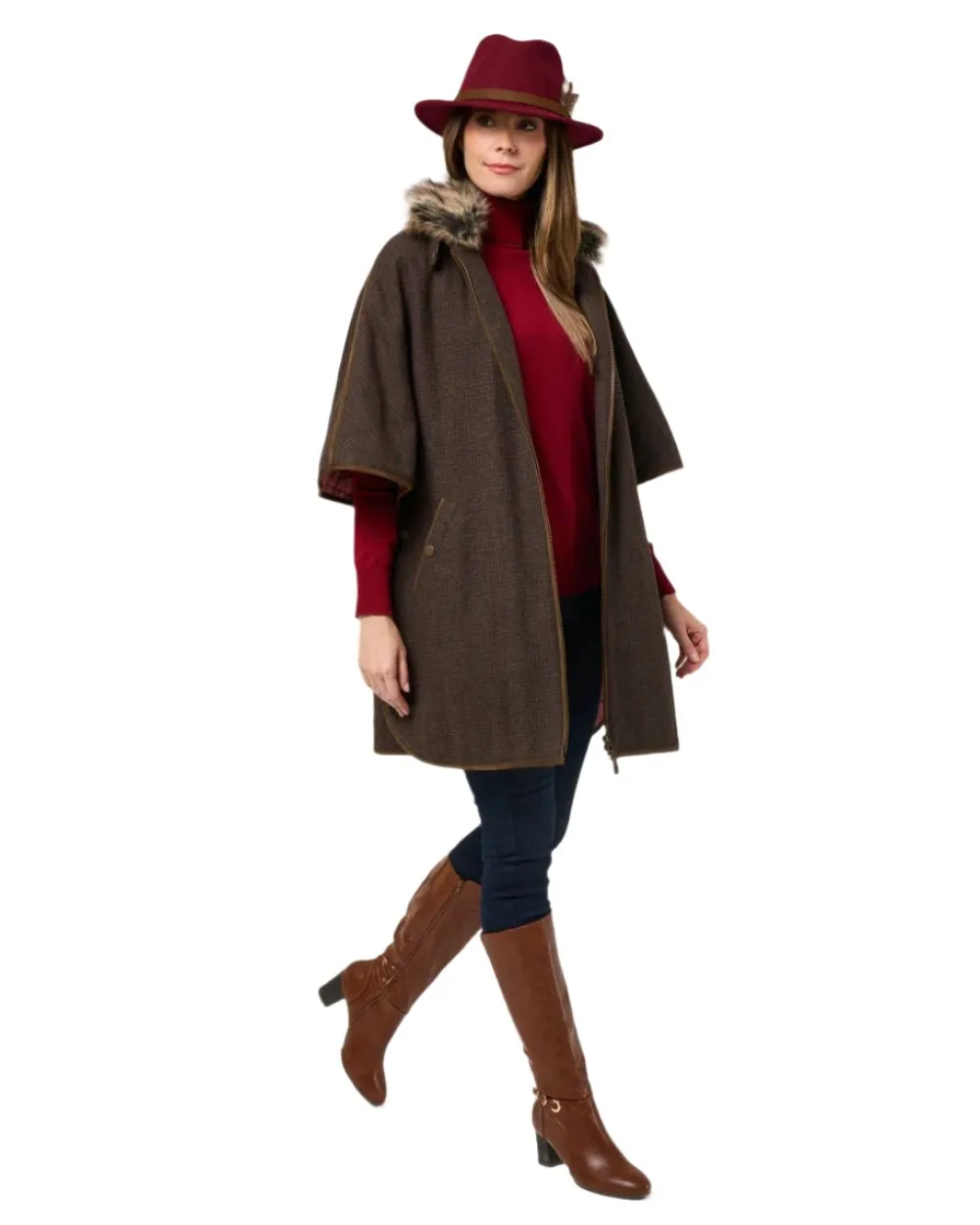 Alan Paine Womens Surrey Tweed Cape