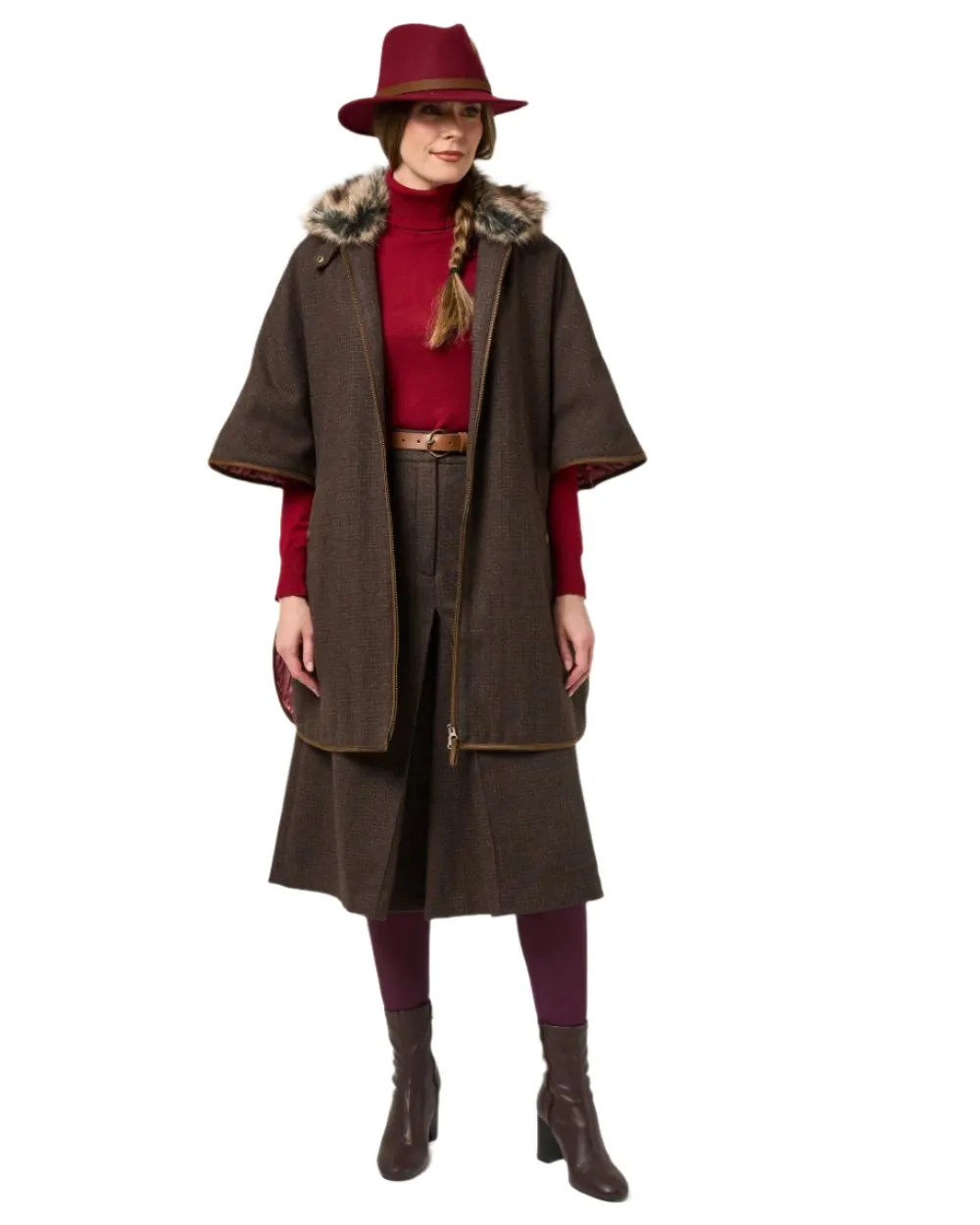 Alan Paine Womens Surrey Tweed Cape