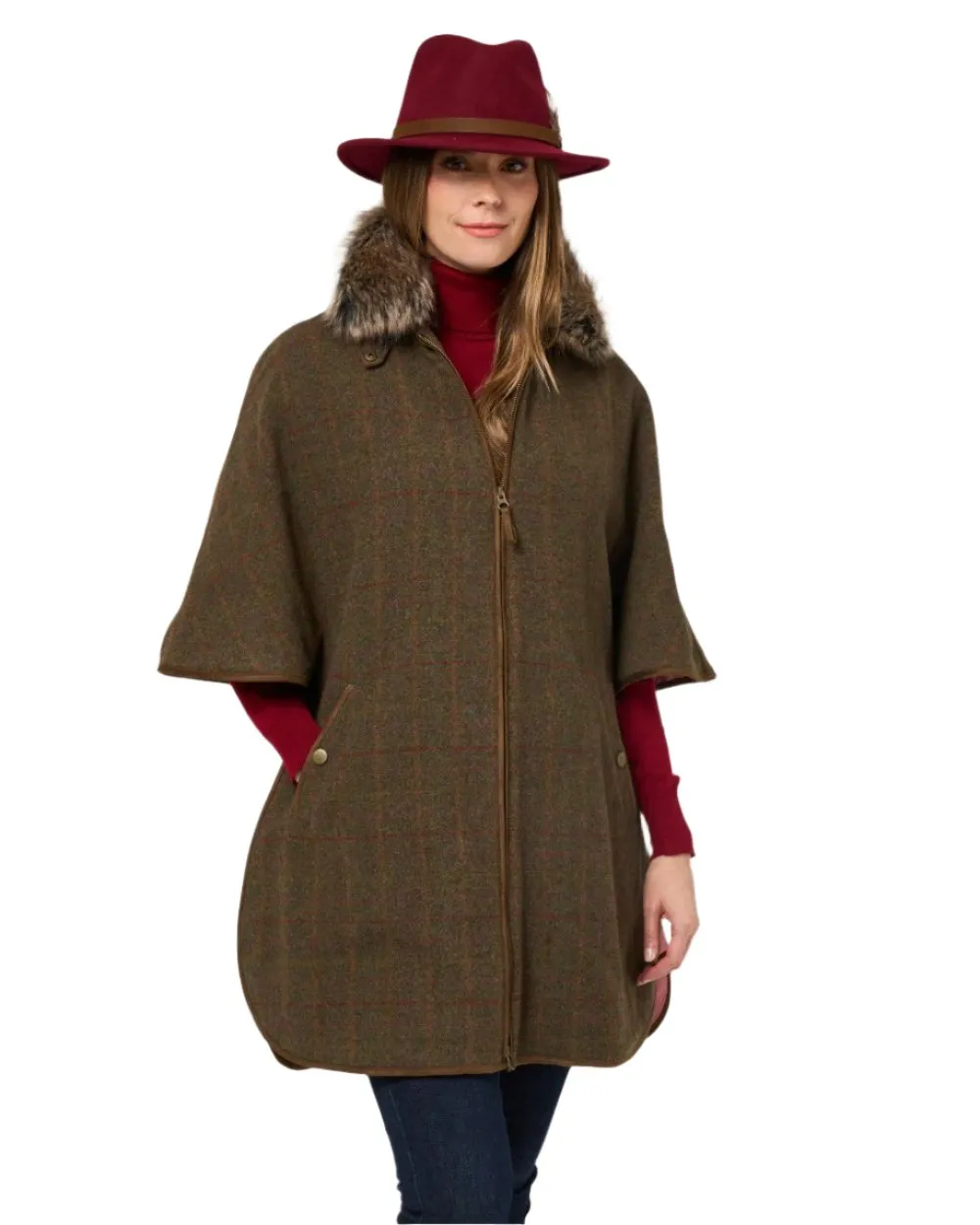 Alan Paine Womens Surrey Tweed Cape