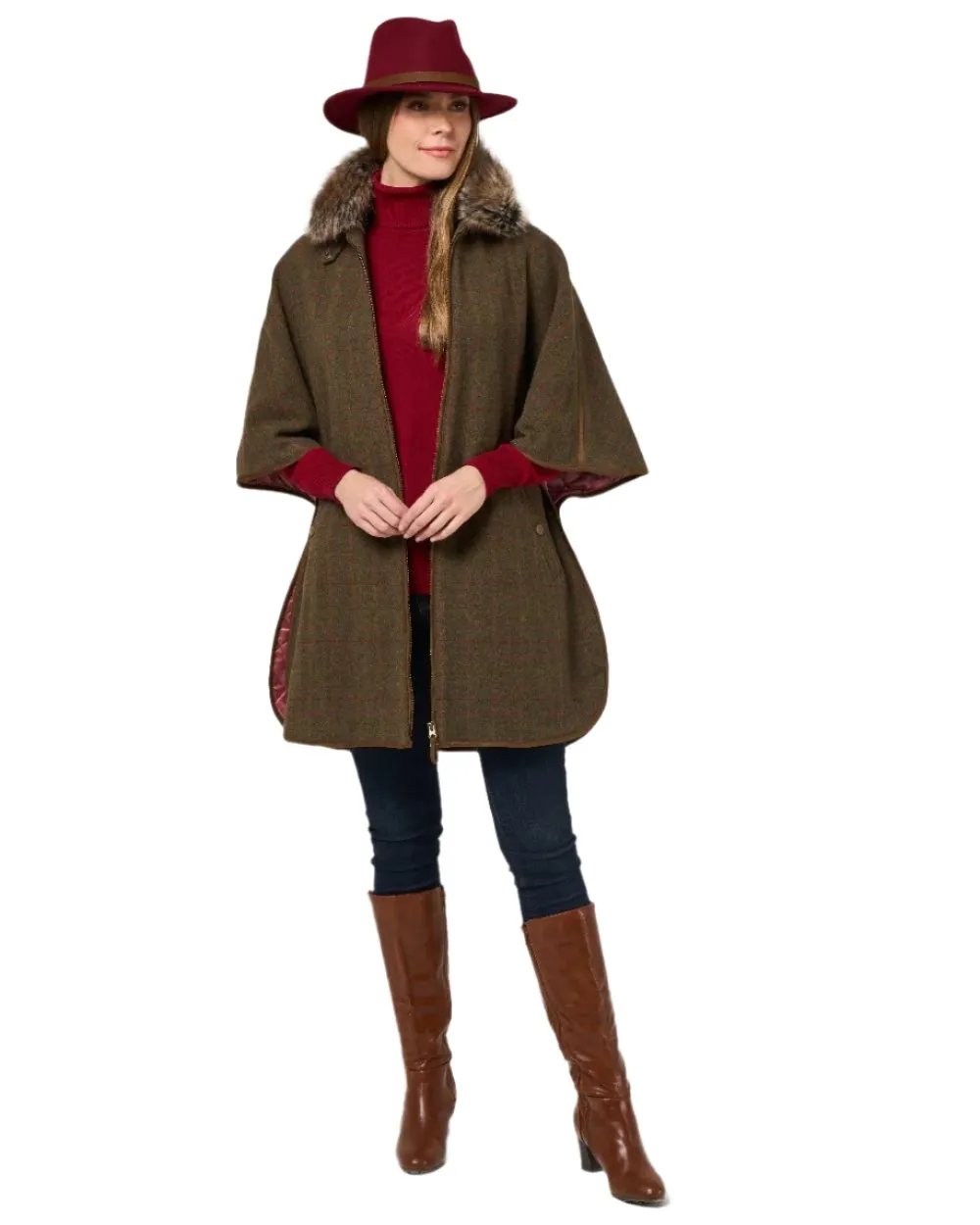 Alan Paine Womens Surrey Tweed Cape