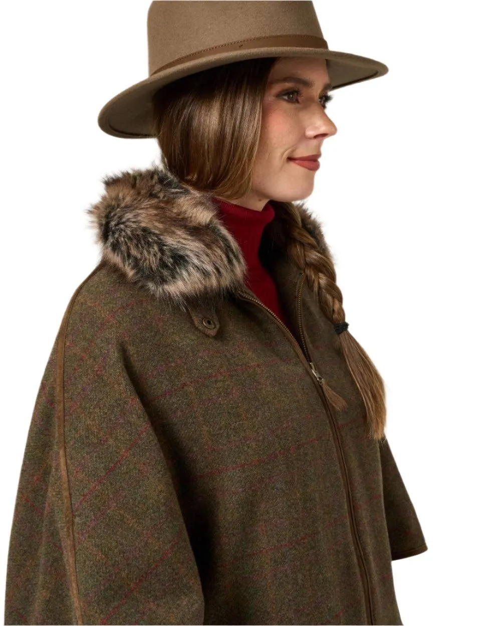 Alan Paine Womens Surrey Tweed Cape