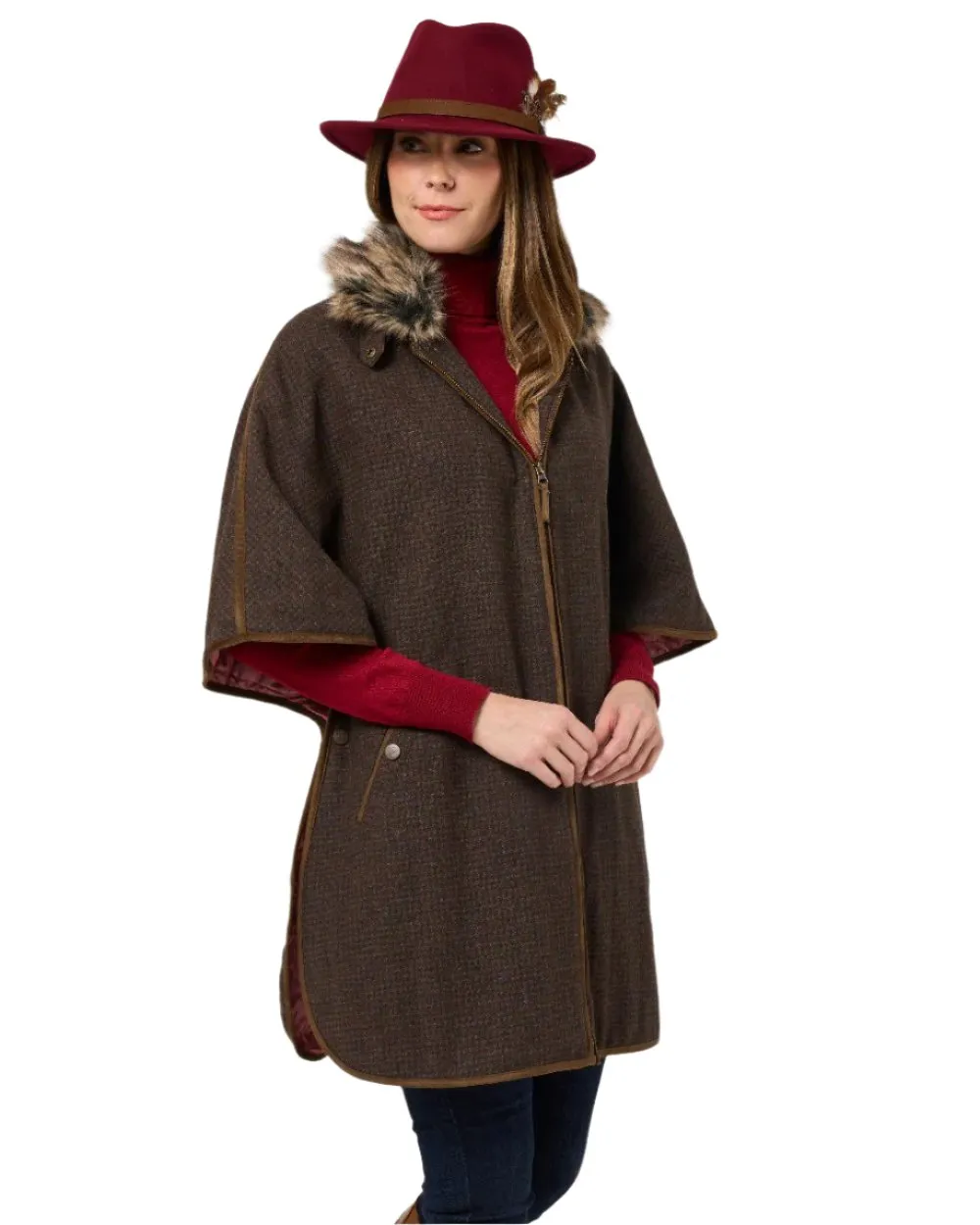 Alan Paine Womens Surrey Tweed Cape