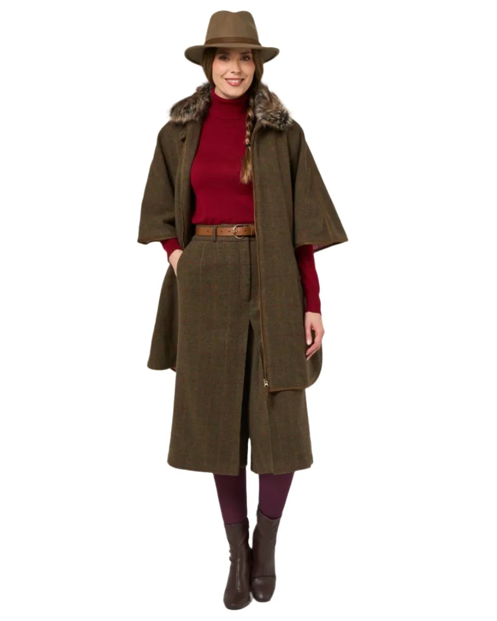 Alan Paine Womens Surrey Tweed Cape