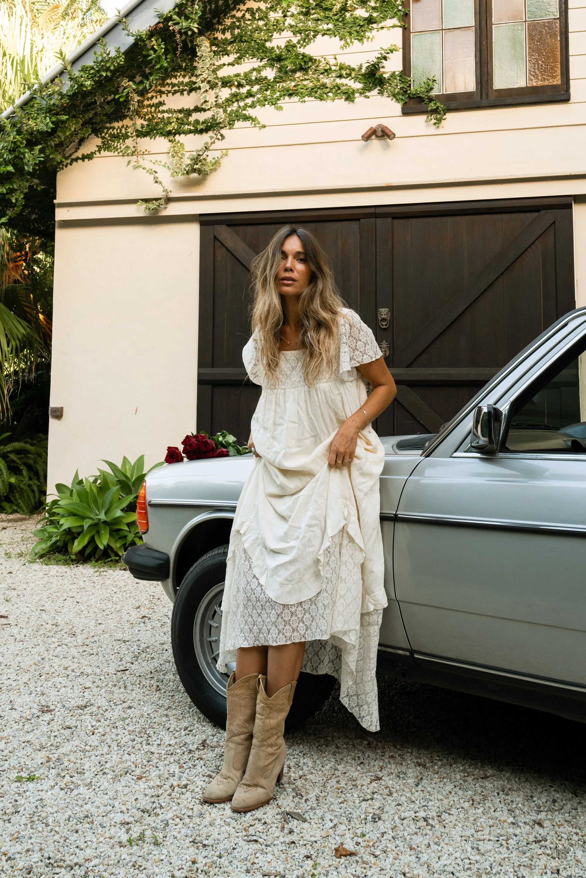 Allegra - Boho Lace Maxi Dress