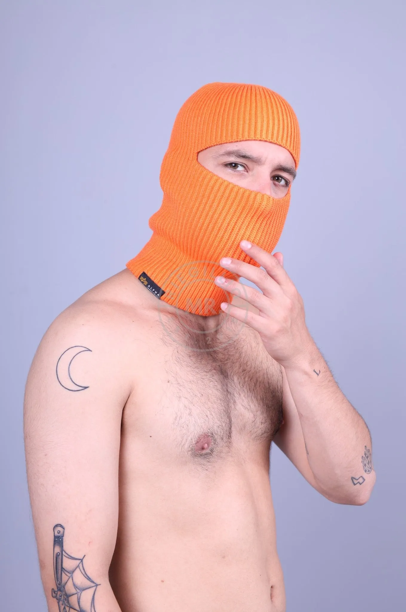 Alpha Industries Label Balaclava - Alpha Orange