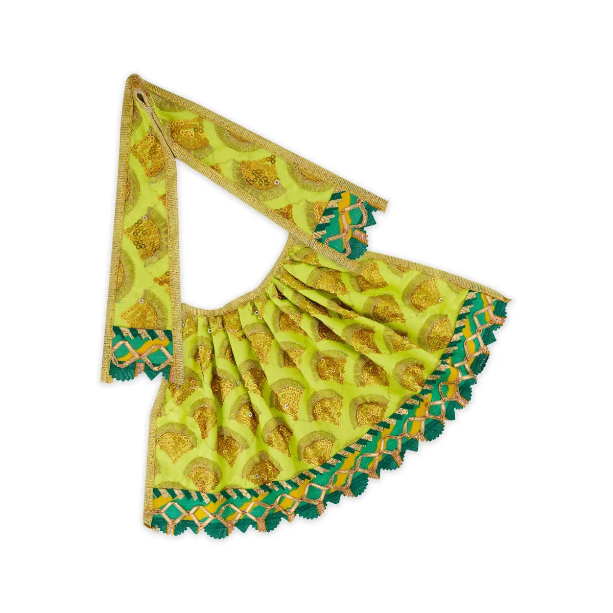 Amman Pavadai - 6 x 11 Inches | Fancy Mata Dress/ Devi Vastra/ Mata Poshak for Deity/ Assorted Colour