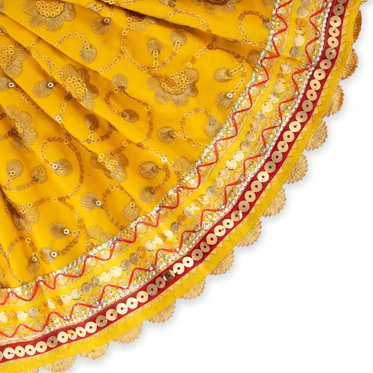 Amman Pavadai - 8 x 10 Inches | Fancy Mata Dress/ Devi Vastra/ Mata Poshak for Deity/ Assorted Colour