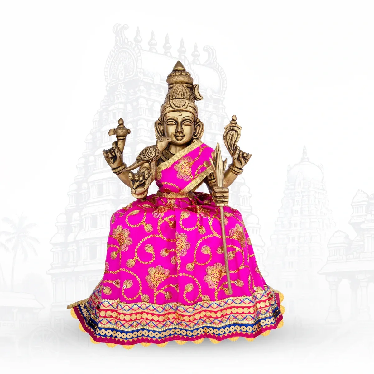 Amman Pavadai - 8 x 10 Inches | Fancy Mata Dress/ Devi Vastra/ Mata Poshak for Deity/ Assorted Colour