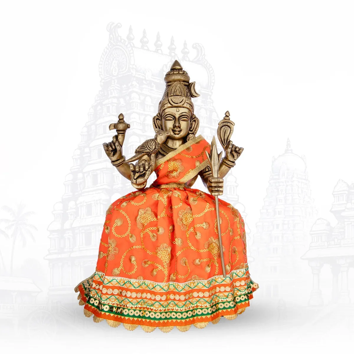 Amman Pavadai - 8 x 10 Inches | Fancy Mata Dress/ Devi Vastra/ Mata Poshak for Deity/ Assorted Colour