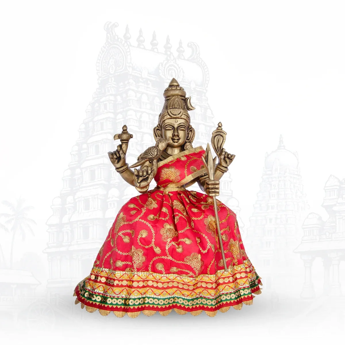 Amman Pavadai - 8 x 10 Inches | Fancy Mata Dress/ Devi Vastra/ Mata Poshak for Deity/ Assorted Colour