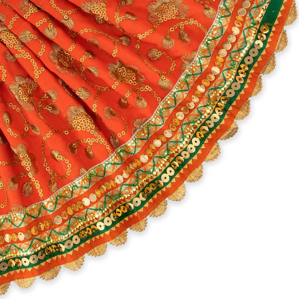 Amman Pavadai - 8 x 10 Inches | Fancy Mata Dress/ Devi Vastra/ Mata Poshak for Deity/ Assorted Colour