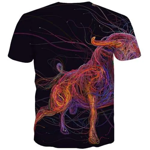 Animal T shirts Men Abstract T-shirts Graphic Colorful Tshirts Cool Harajuku T shirts Funny Hip Hop Shirt Print Short Sleeve