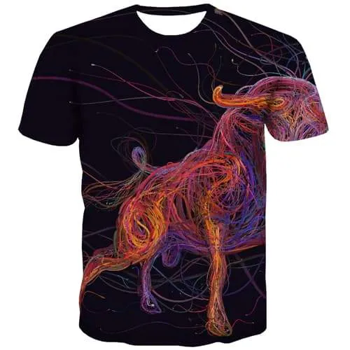 Animal T shirts Men Abstract T-shirts Graphic Colorful Tshirts Cool Harajuku T shirts Funny Hip Hop Shirt Print Short Sleeve