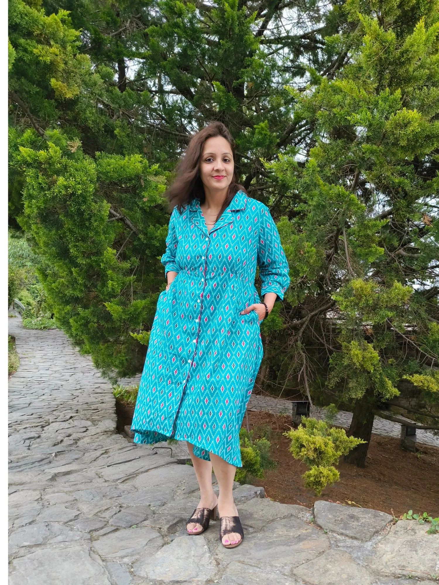 Anvesha Blue Cotton Dress