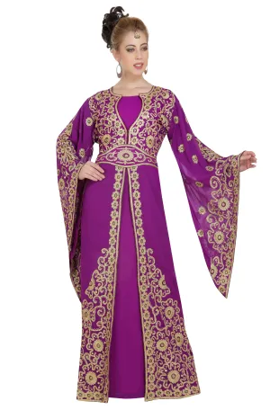 Arabian Kaftan Bell Sleeve Moroccan Jalabiya