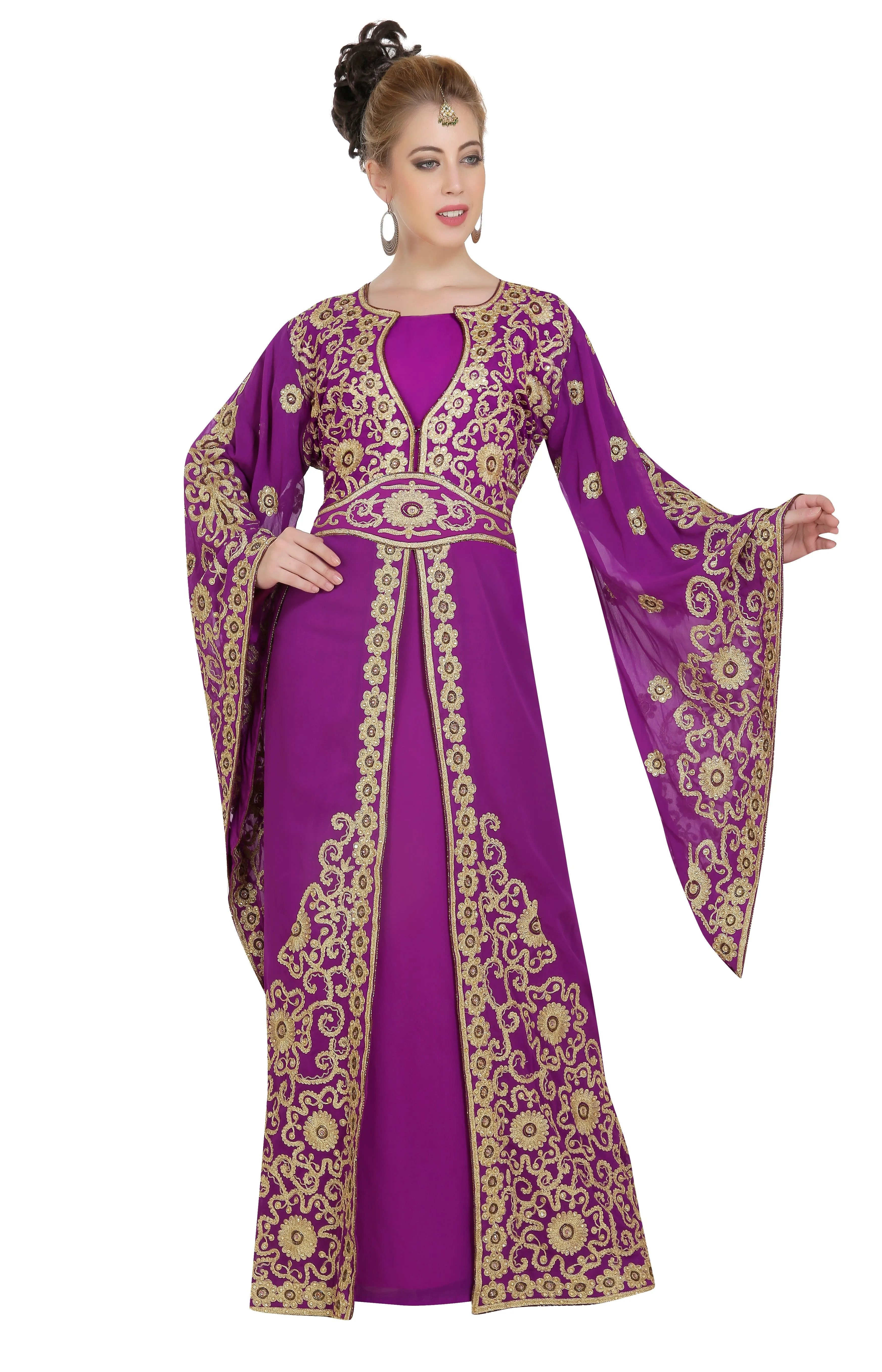 Arabian Kaftan Bell Sleeve Moroccan Jalabiya