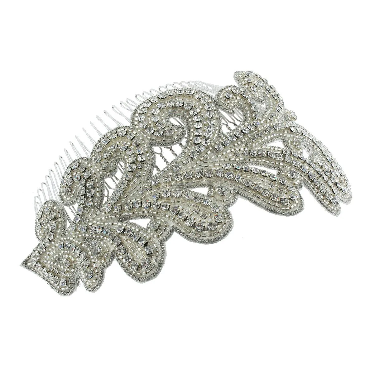 Art Nouveau Inspired Crystal Haircomb