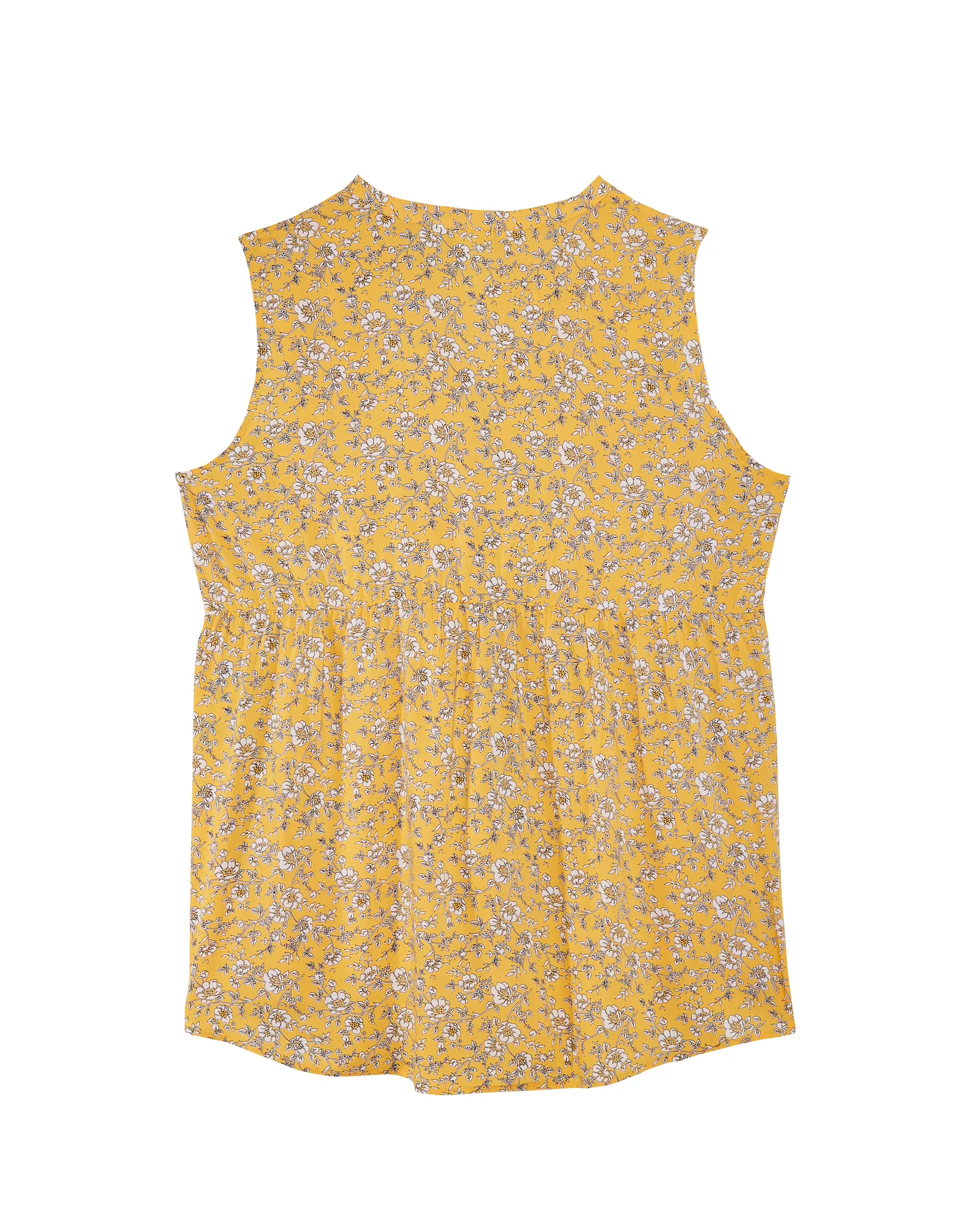 Aubrey Sleeveless Button Down Top | Yellow / White