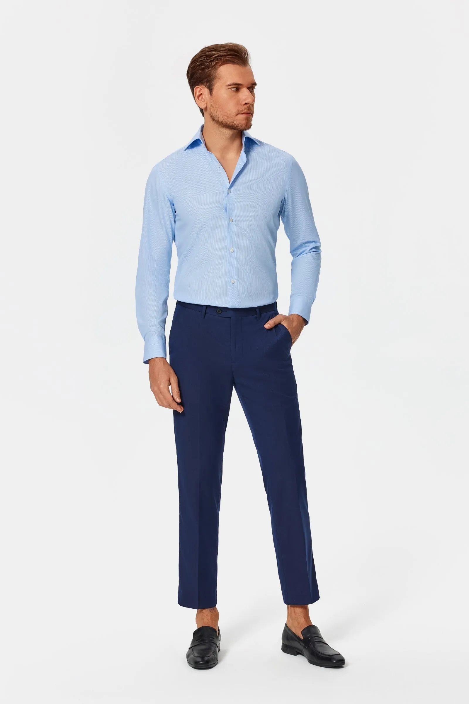 Babcock Blue Stripe Poplin Shirt