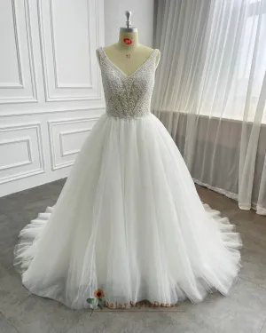 Ball Gown Plus Size Illusion Wedding Dress