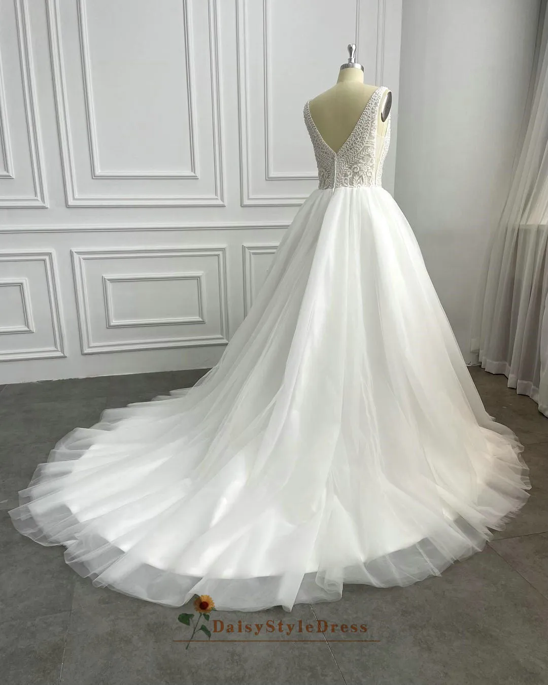 Ball Gown Plus Size Illusion Wedding Dress