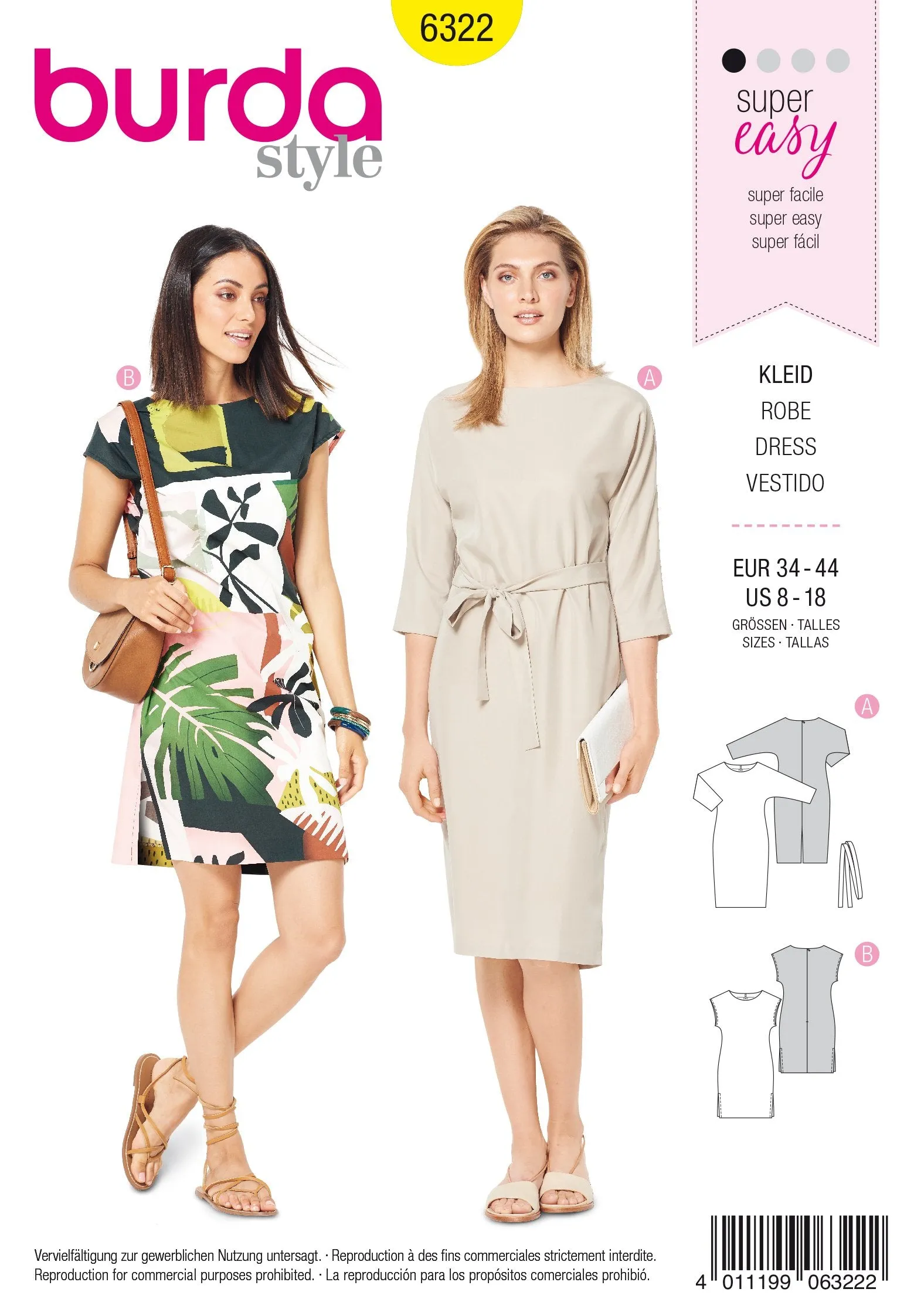 BD6322 Easy Sew Dress sewing pattern