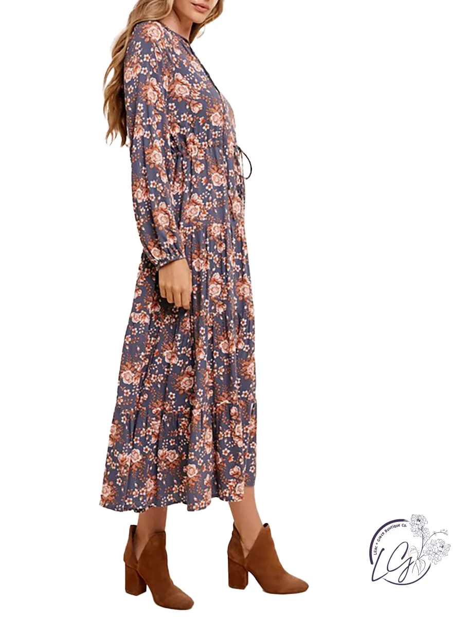 Beautiful Time Floral Maxi Dress