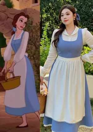 Beauty and the Beast Inspired Retro Dress (Plus size)