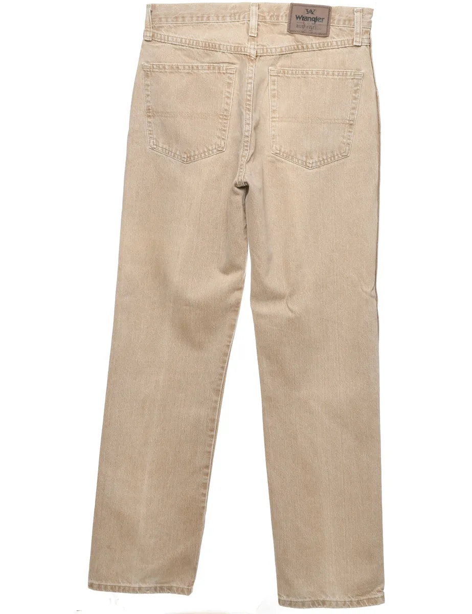 Beige Wrangler Straight-Fit Jeans - W30 L33