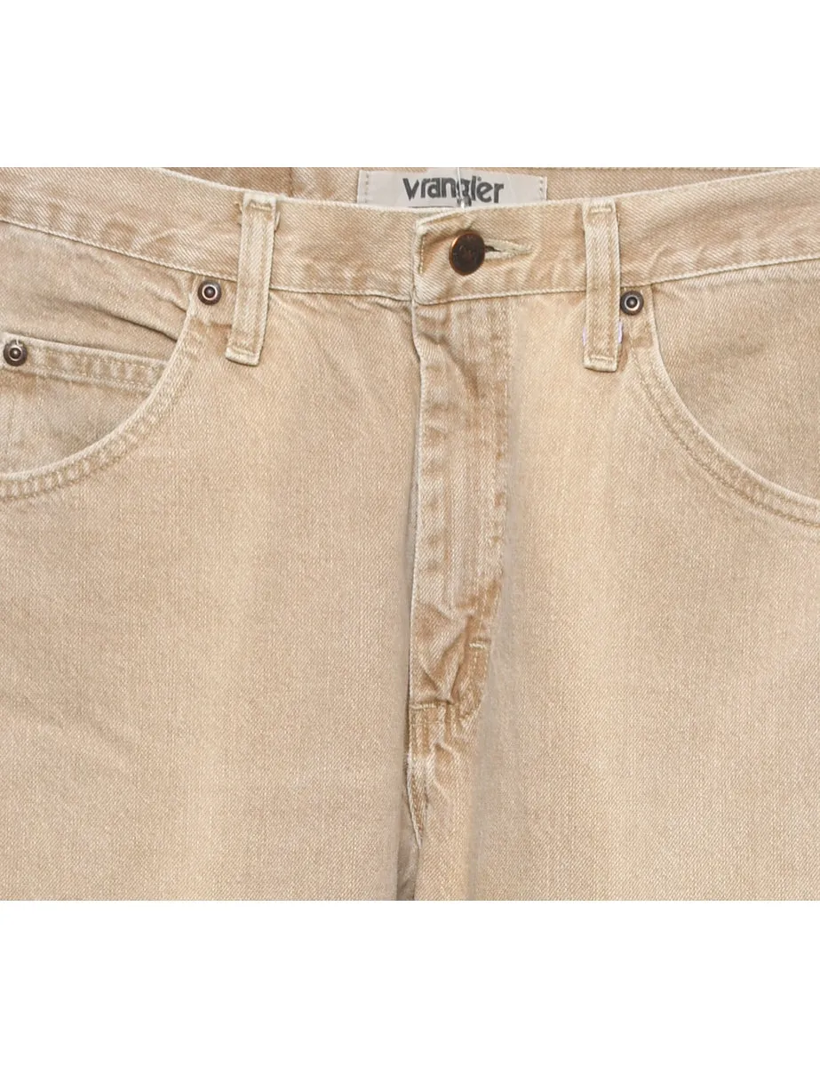 Beige Wrangler Straight-Fit Jeans - W30 L33