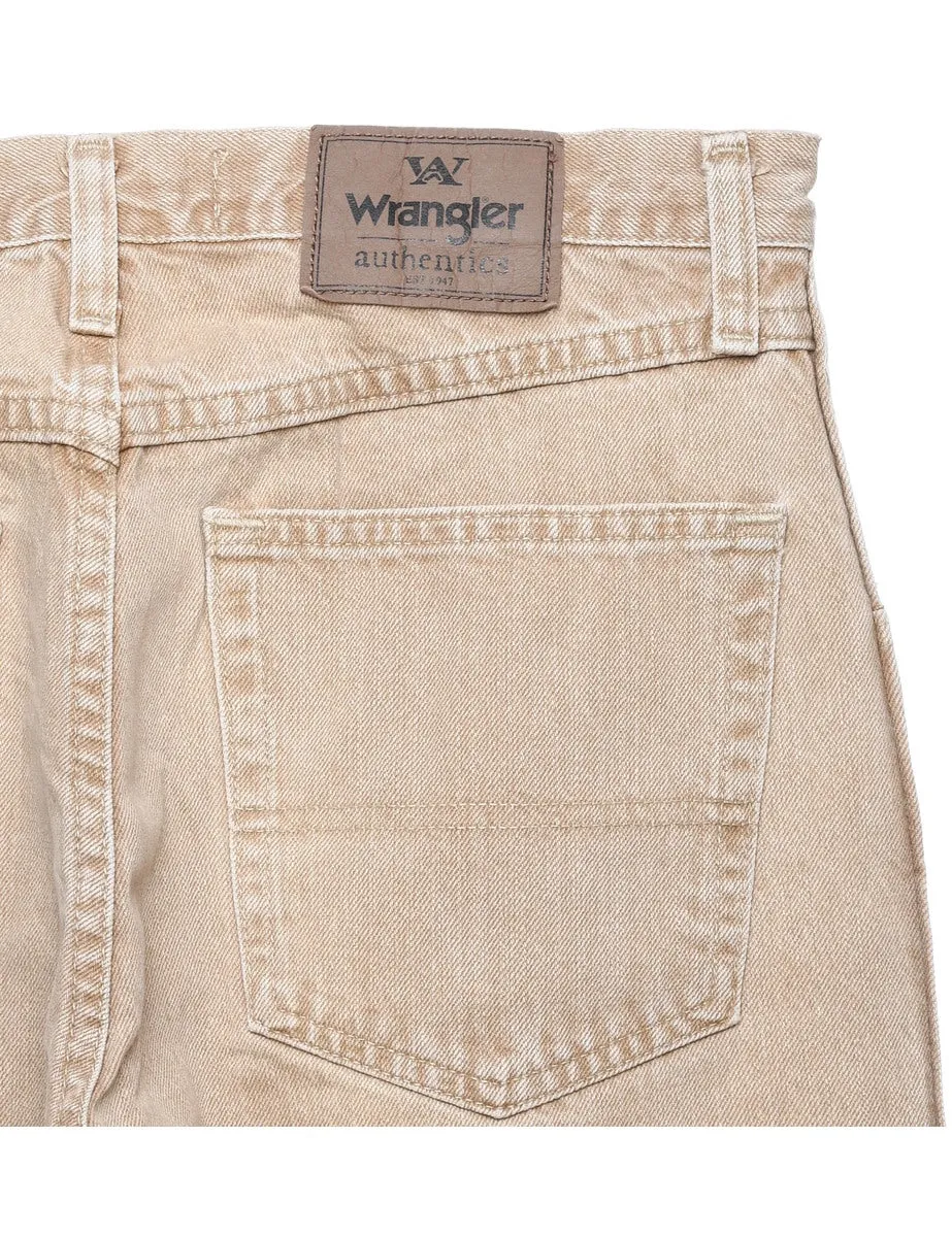 Beige Wrangler Straight-Fit Jeans - W30 L33