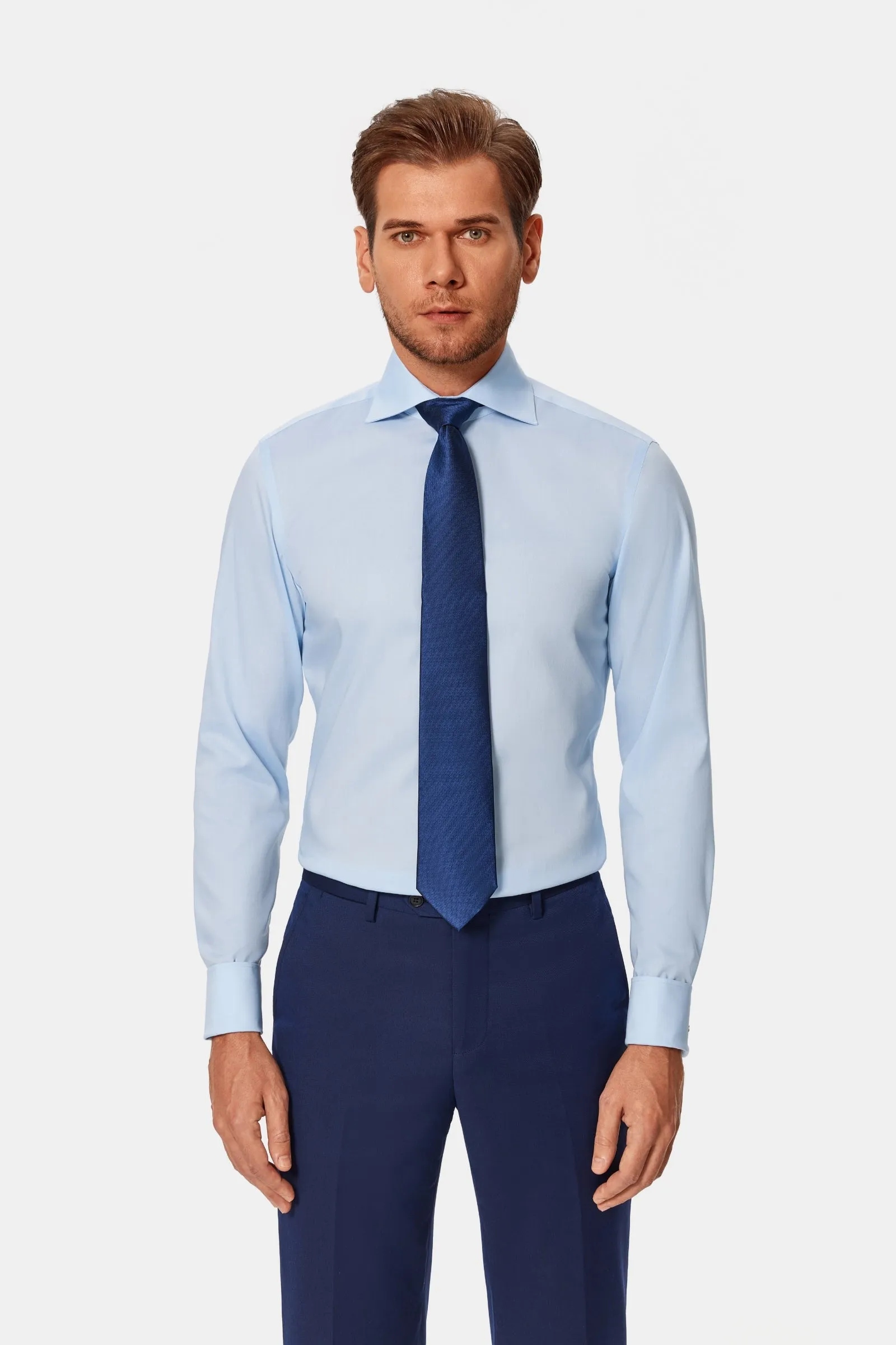 Beverly Blue Oxford French Cuff Shirt