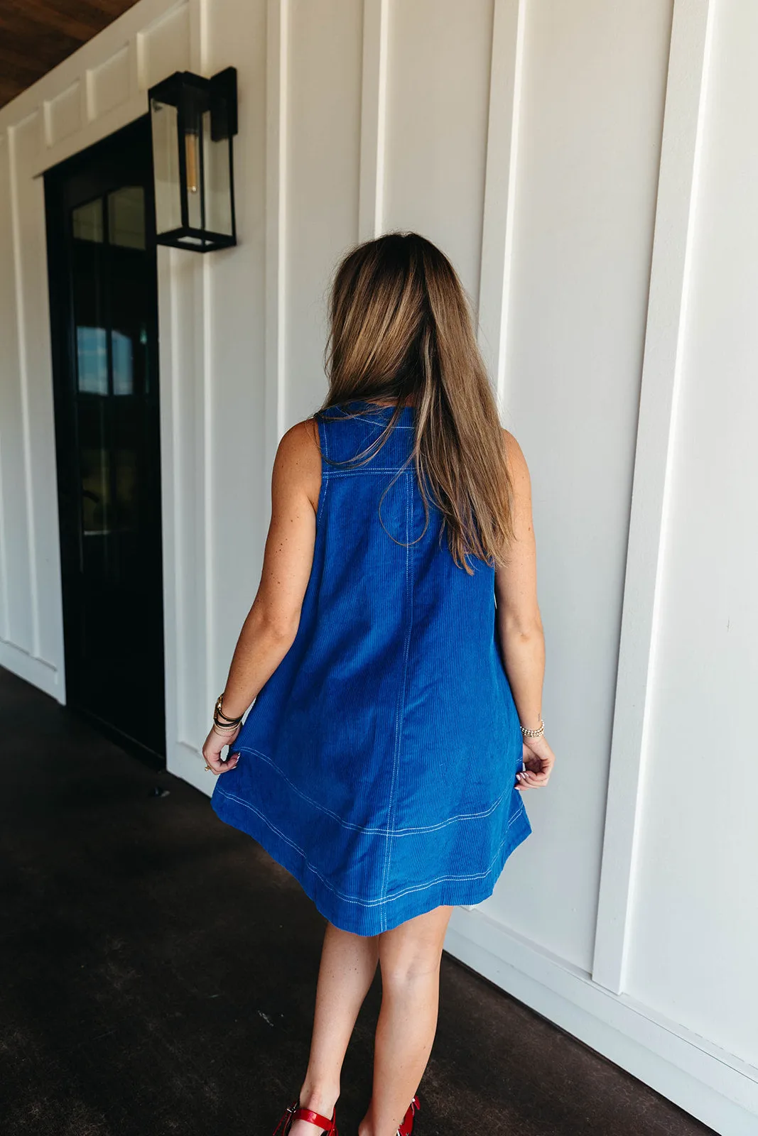 Big Crush Corduroy Dress - Blue