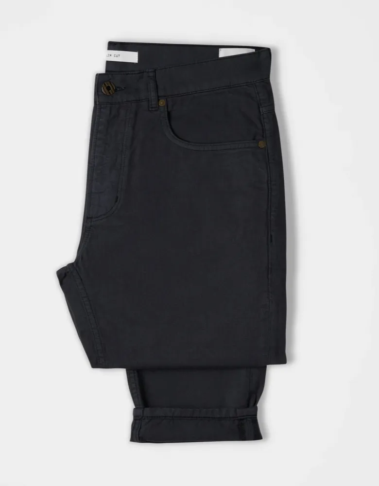 Billy Reid Bedford 5 Pocket Pant in Navy