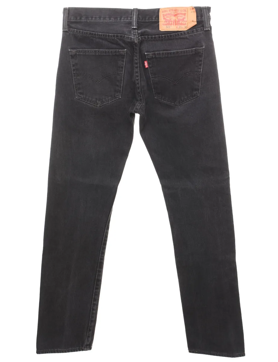 Black Levi's Straight-Fit 501 Jeans - W28 L30