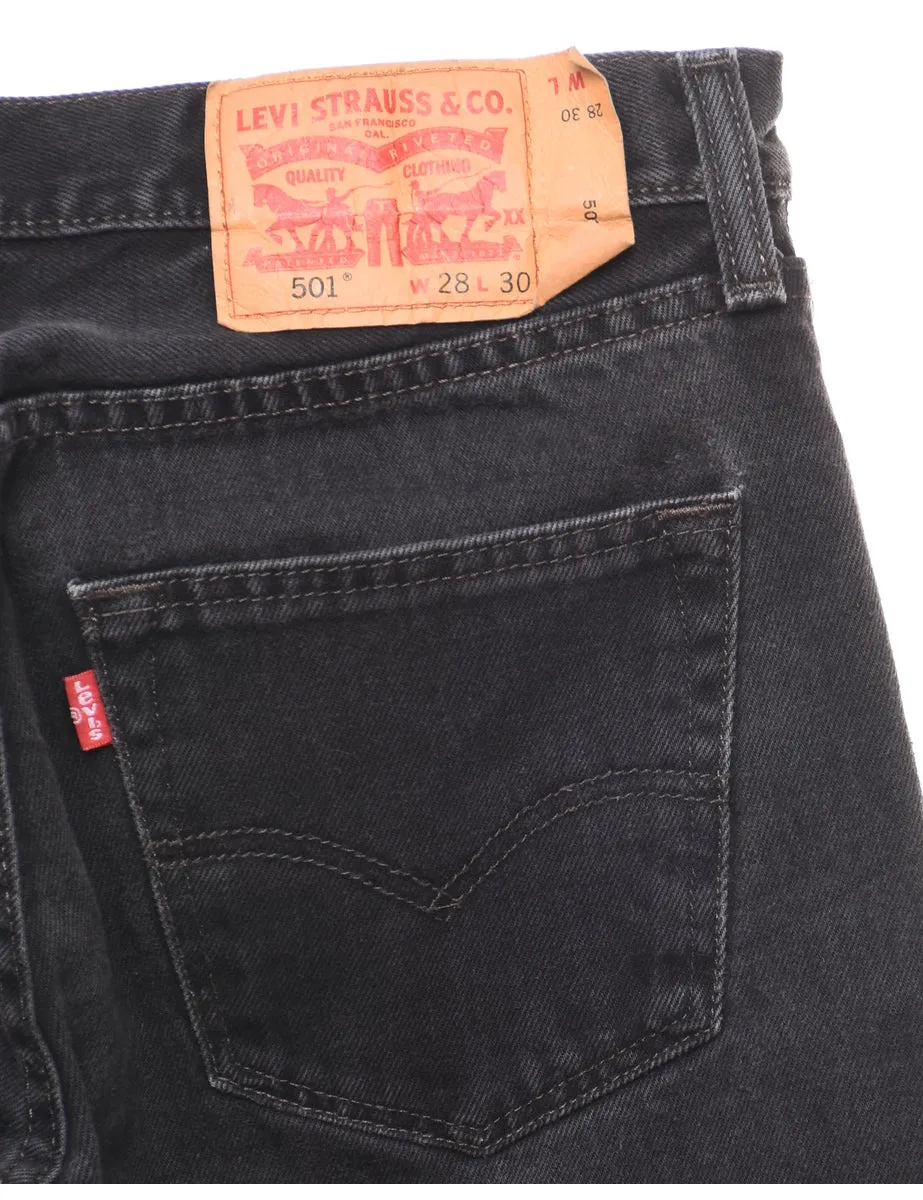 Black Levi's Straight-Fit 501 Jeans - W28 L30