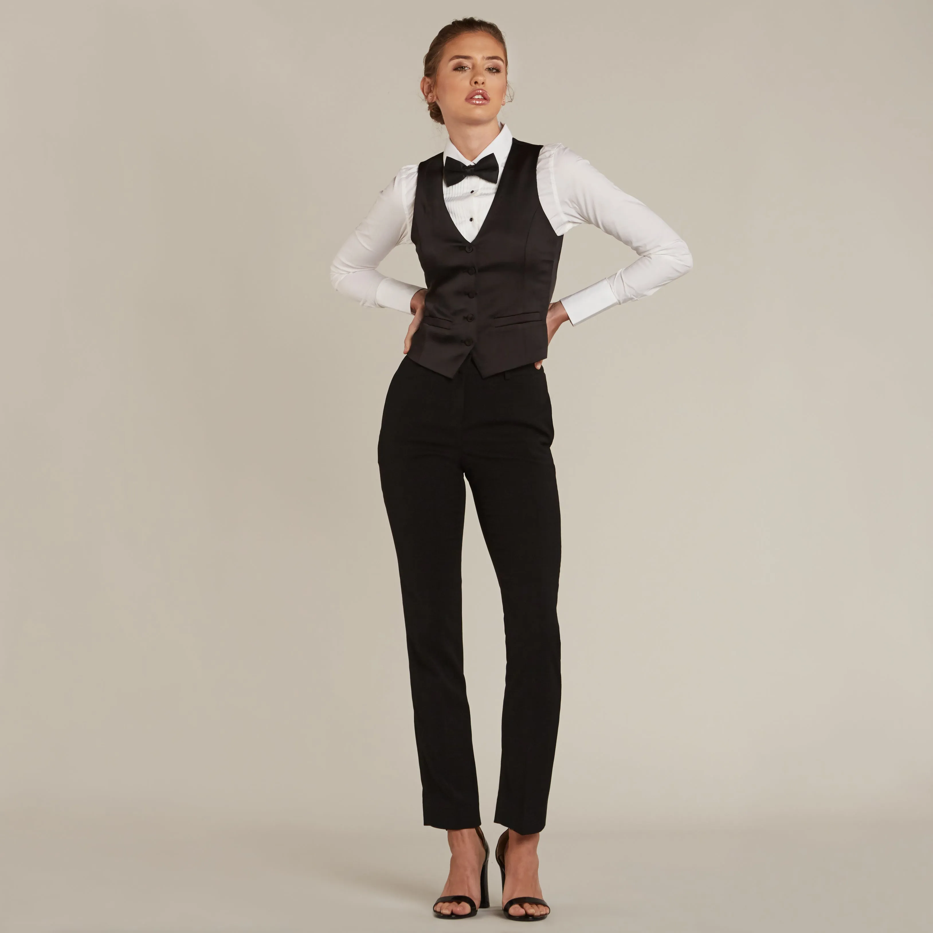 Black Slim Fit Tuxedo Pants