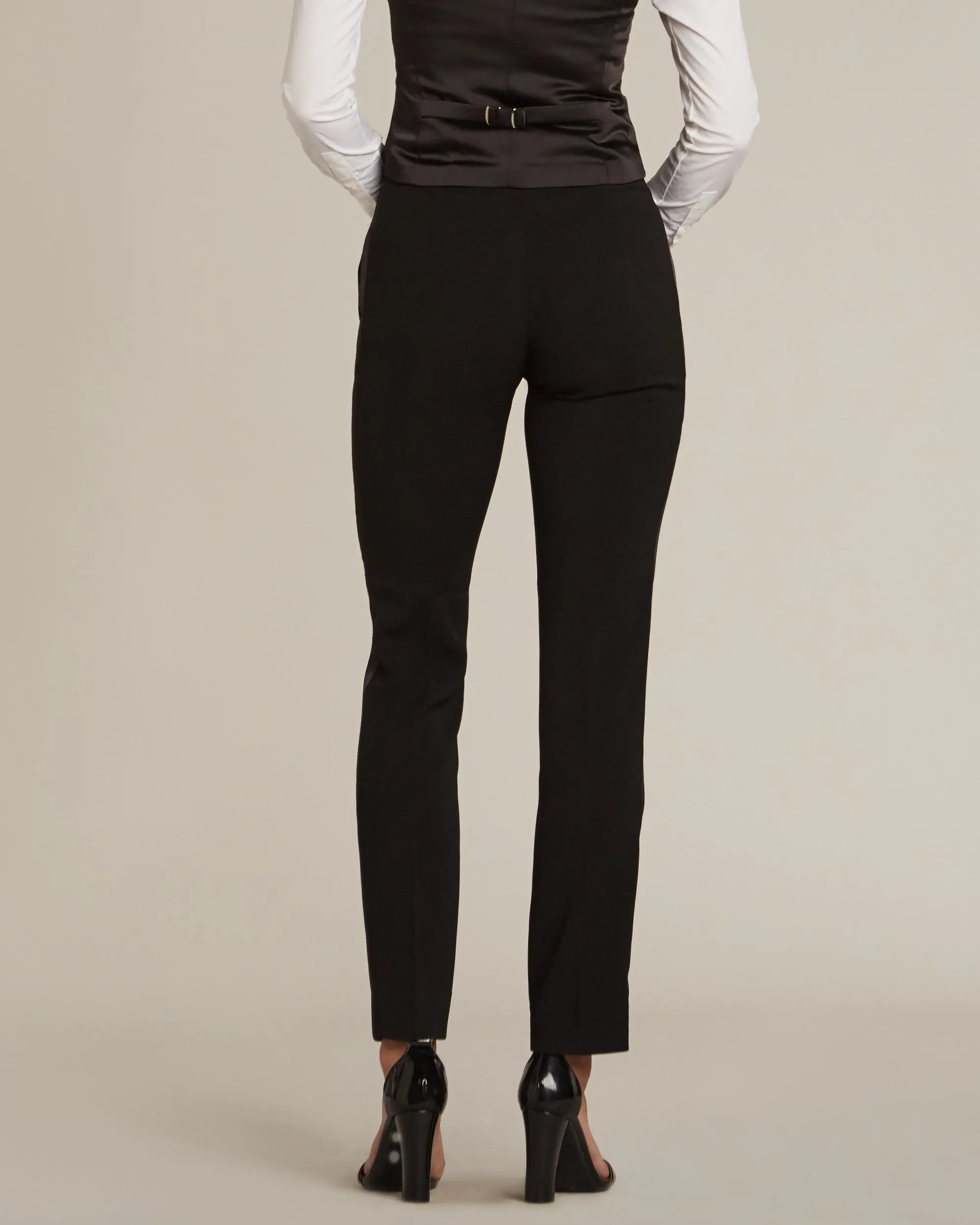 Black Slim Fit Tuxedo Pants