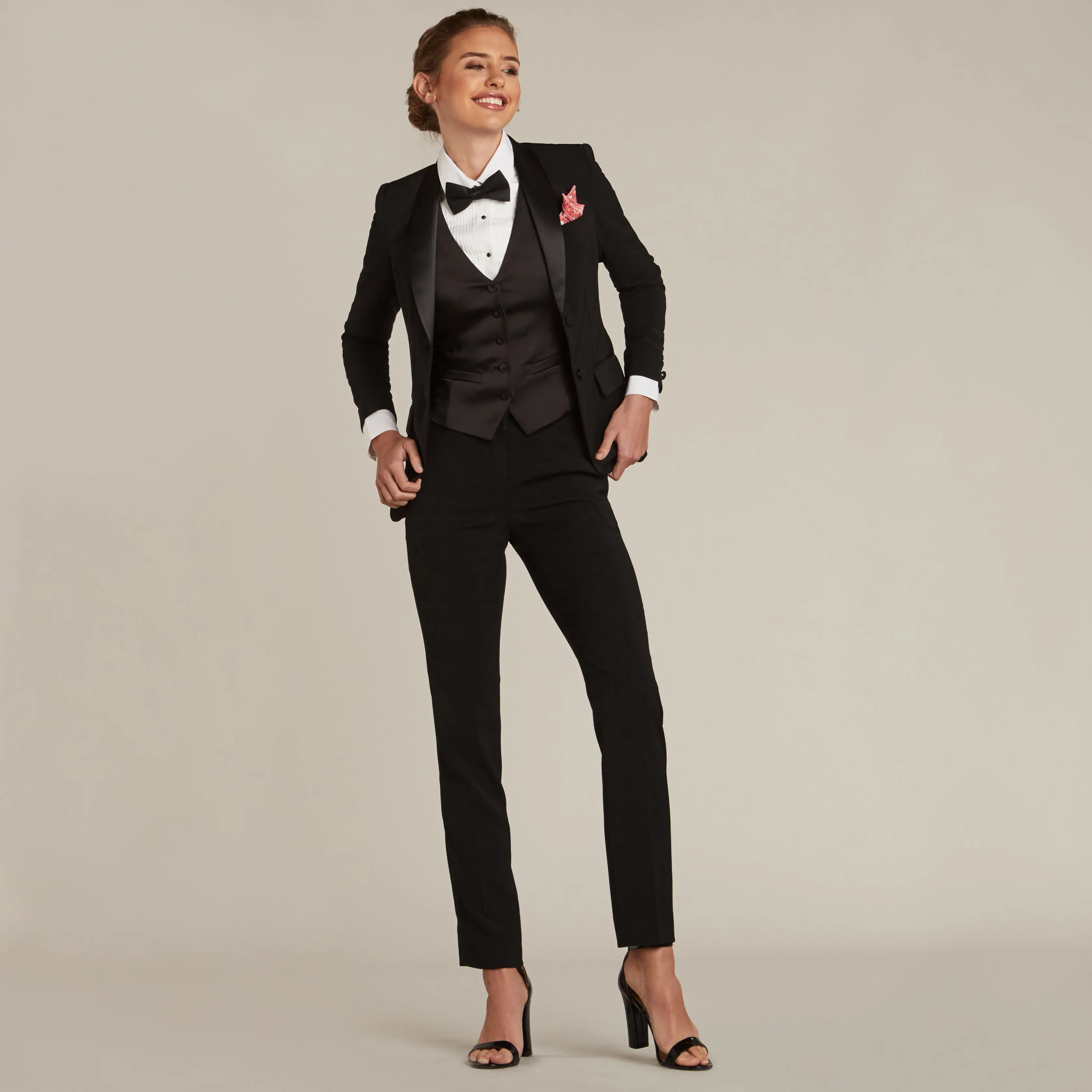 Black Slim Fit Tuxedo Pants