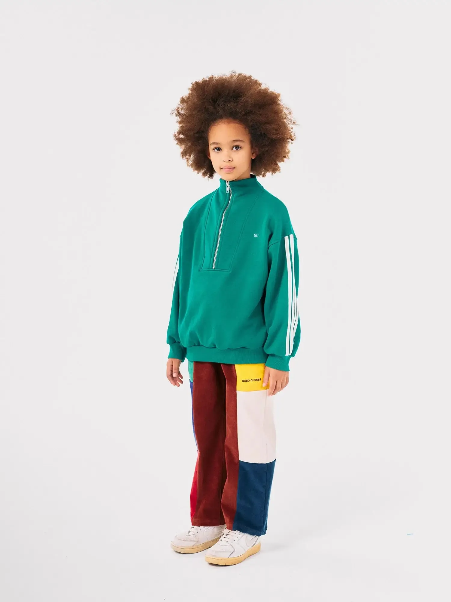 Bobo Choses color block corduroy straight pants